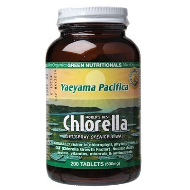 Yaeyama Pacifica Chlorella Tablets (200) by GREEN NUTRITIONALS