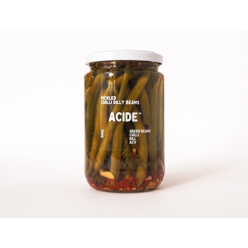 Pickled Chilli Dilly Beans 700g by ACIDE