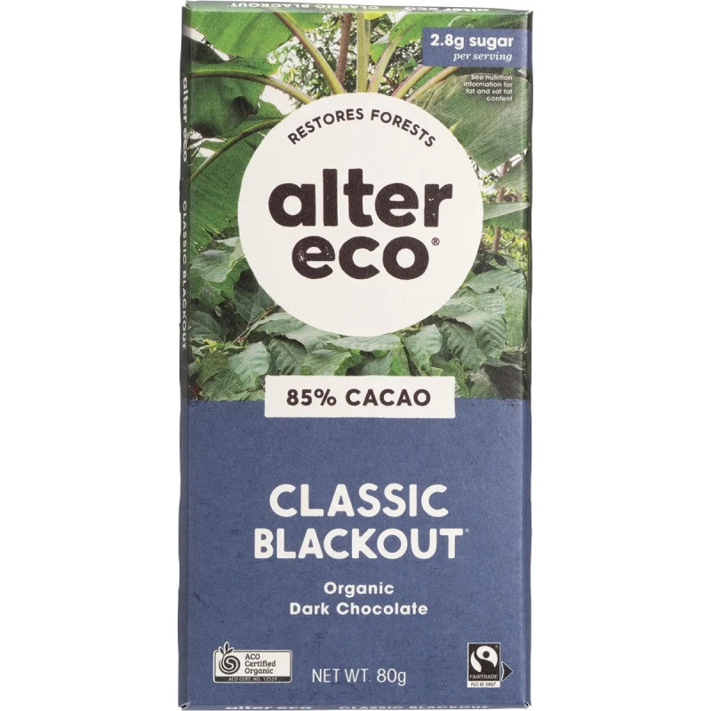 Classic Blackout 85% Dark Chocolate 80g by ALTER ECO