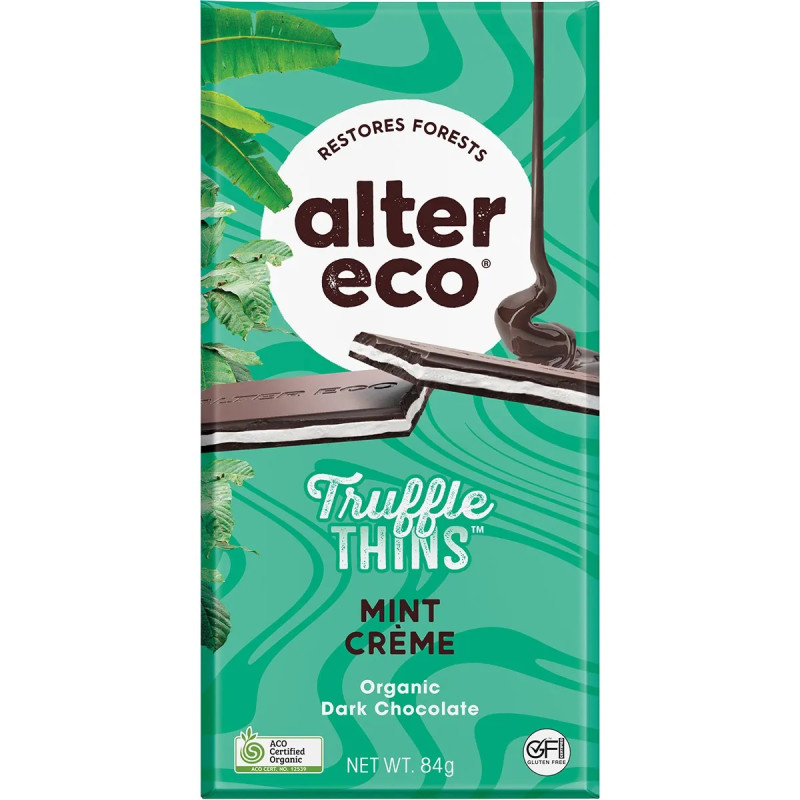 Truffle Thins Mint Creme Dark Chocolate 84g by ALTER ECO