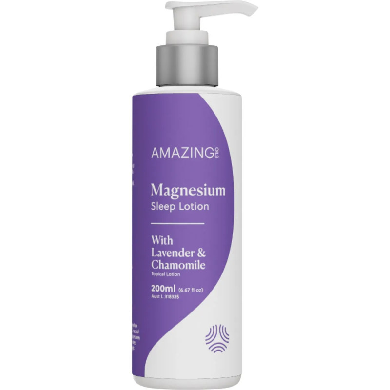 Magnesium Sleep Lotion With Lavender & Chamomile 200ml by AMAZING OILS