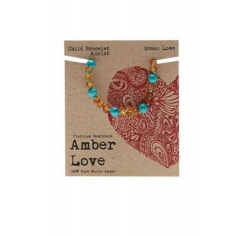 Amber Necklace Ocean Love (Child 33cm) by AMBER LOVE