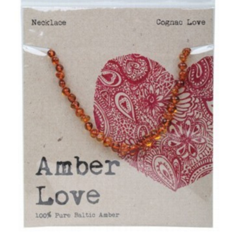 Amber Necklace Cognac Love (Child 33cm) by AMBER LOVE