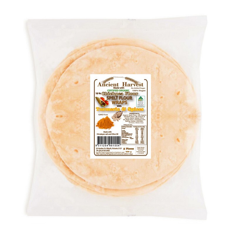 Chickpea & Spelt Wraps With Turmeric (5 Pieces) by ANCIENT HARVEST
