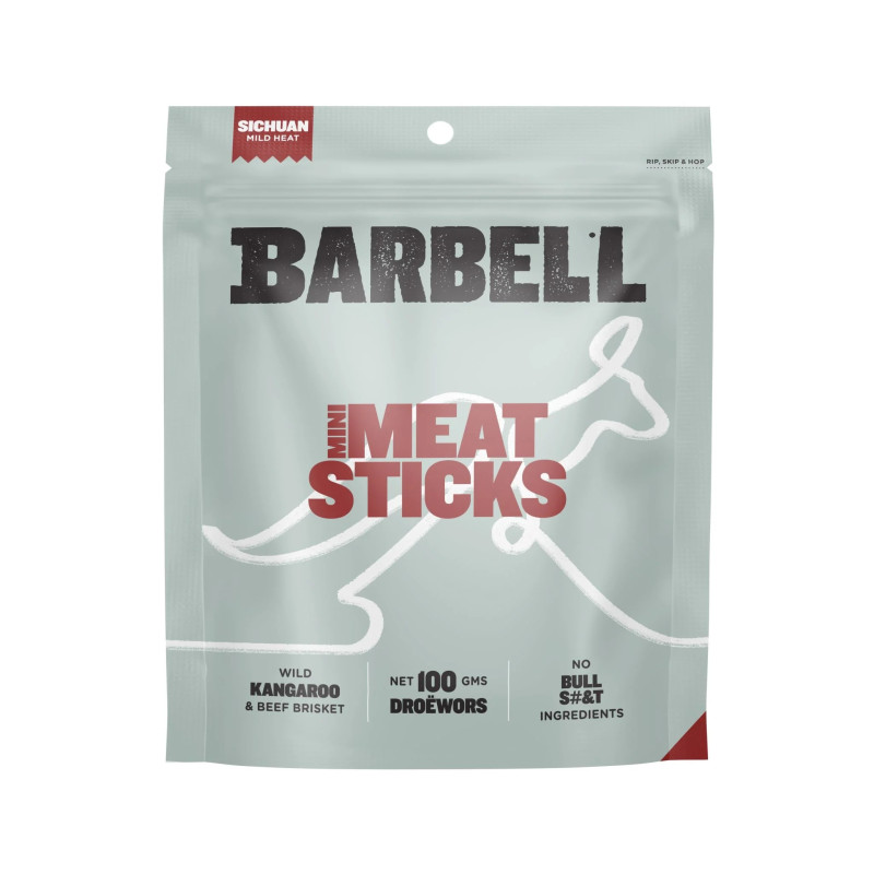 Wild Kangaroo + Beef Brisket Mini Meat Sticks Sichuan 100g by BARBELL