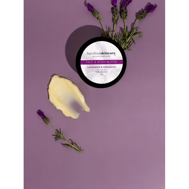 Face & Body Butter Lavender & Geranium 88g by BAREFOOT SKINCARE CO