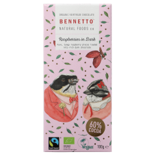 Raspberry Organic Fairtrade Dark Chocolate 100g by BENNETTO