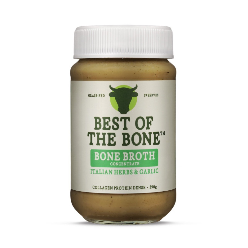 Organic Italian Herb & Garlic Grass Fed Beef Bone Broth Concentrate 350g by BEST OF THE BONE