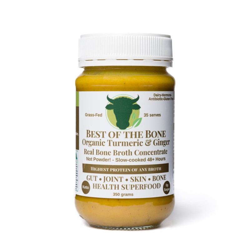 Organic Turmeric, Ginger, Black Pepper Beef Bone Broth Gelatin Concentrate 350g by BEST OF THE BONE