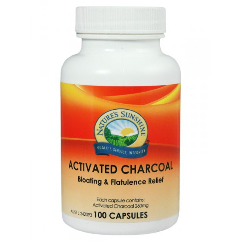 Activated Charcoal Capsules (100) by NATURE'S SUNSHINE