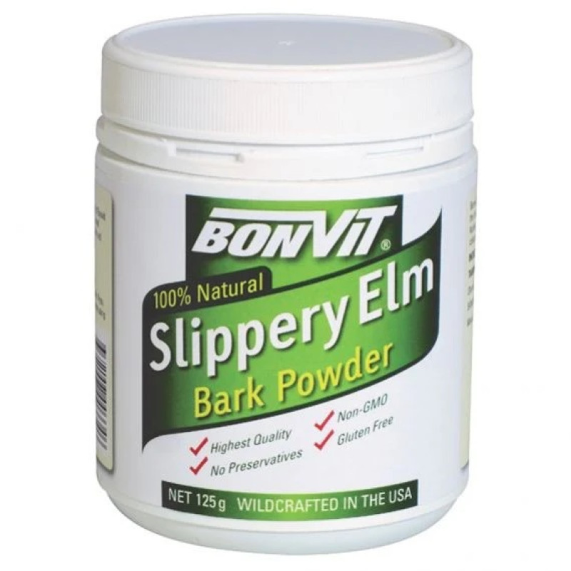 Slippery Elm Bark Powder 125g by BONVIT
