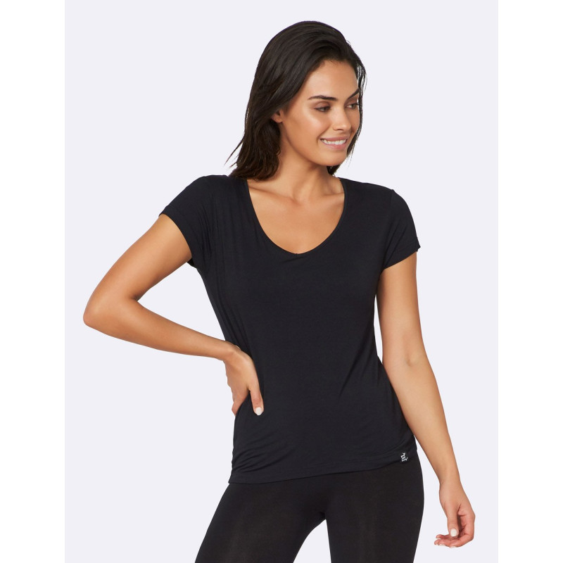 V-Neck T-Shirt - Black / M by BOODY