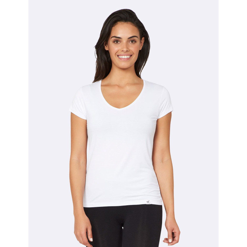 V-Neck T-Shirt - White / M by BOODY