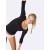 3/4 Sleeve Scoop Top - Black / L by BOODY