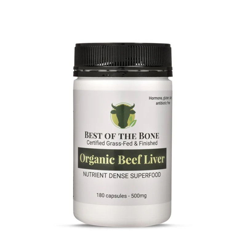 Organic Beef Liver Capsules (180) by BEST OF THE BONE