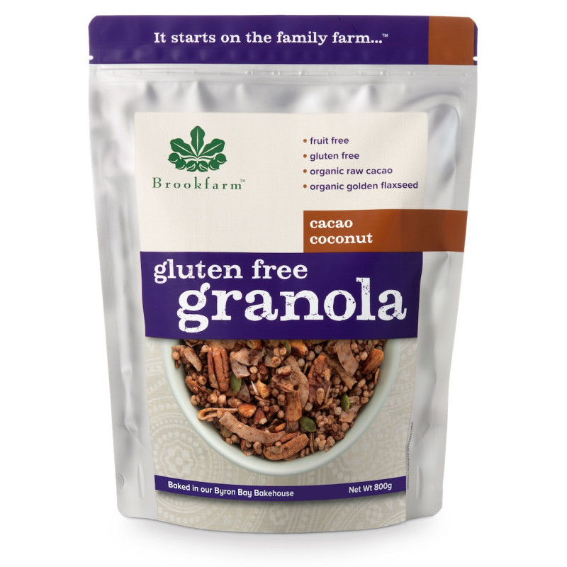 Gluten Free Cacao & Coconut Granola 350g by BROOKFARM