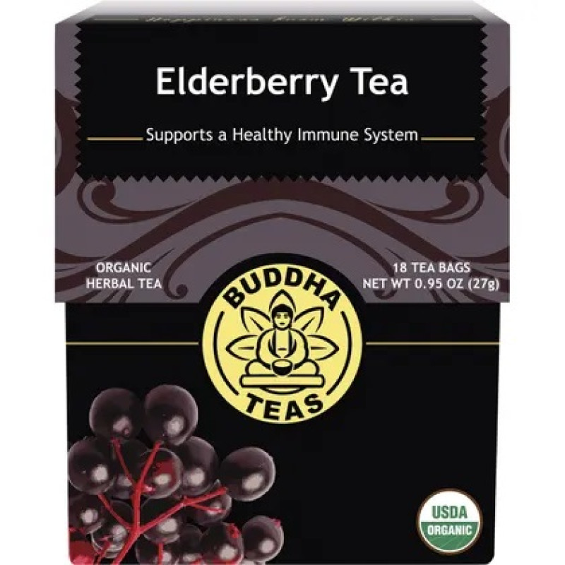 Elderberry Tea Bags (18) by BUDDHA TEAS