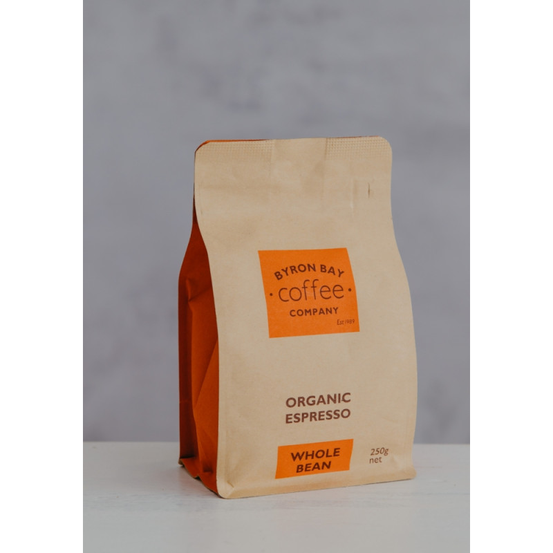 Organic Espresso Whole Bean 250g by BYRON BAY COFFEE COMPANY