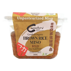 Unpasturised Brown Rice Miso Paste Red 300g by CARWARI