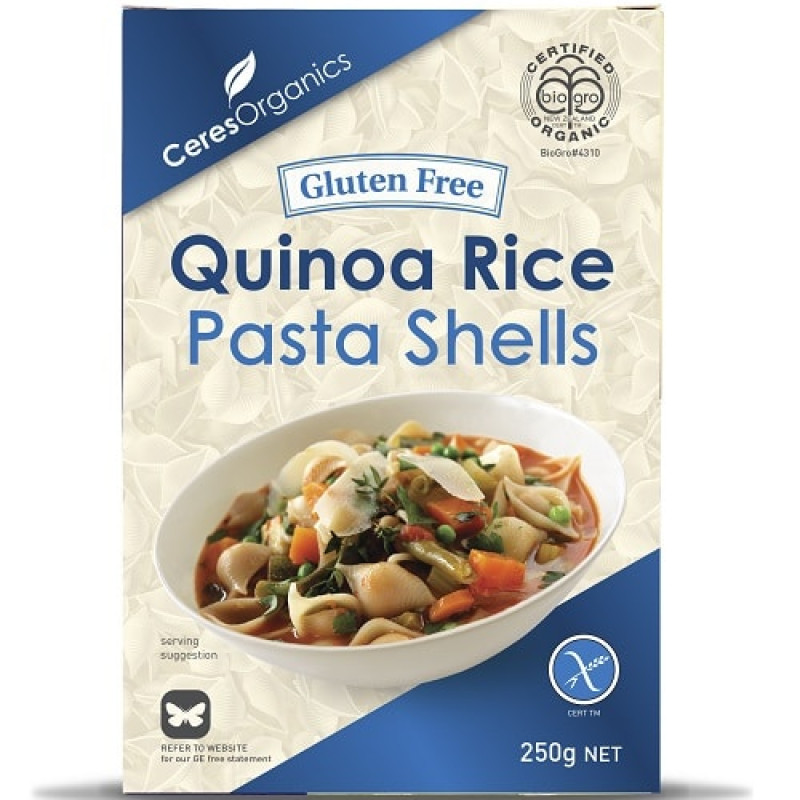 Quinoa Rice Pasta Shells 250g by CERES ORGANICS