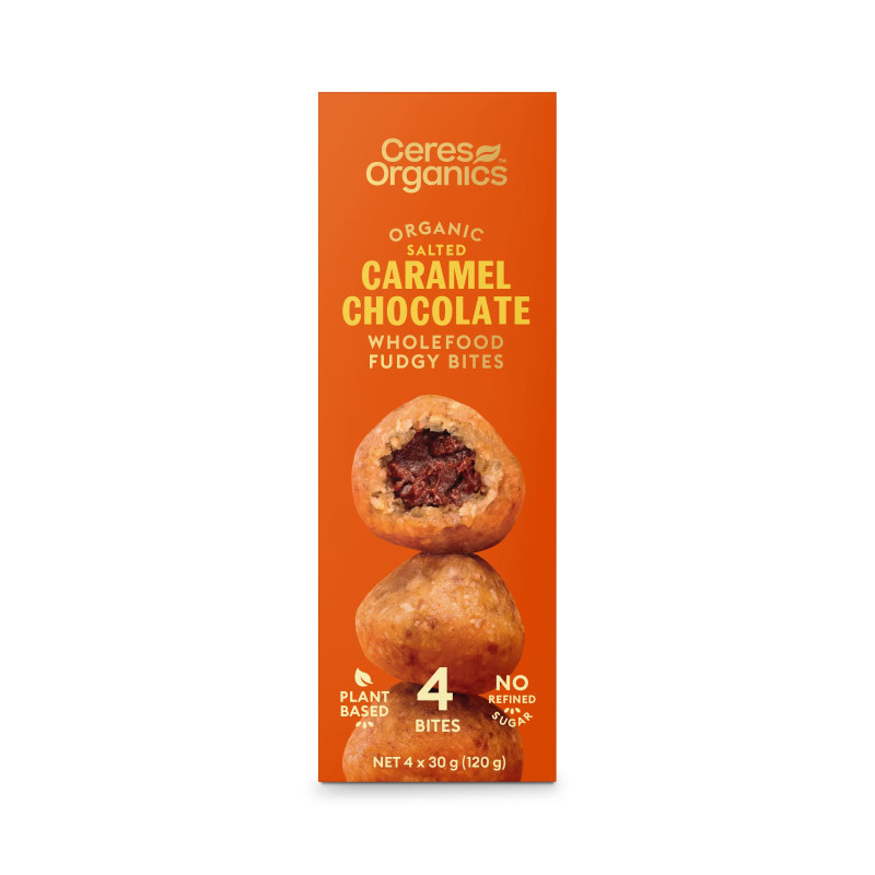 Salted Caramel Wholefood Fudgey Bites (4x30g) by CERES ORGANICS