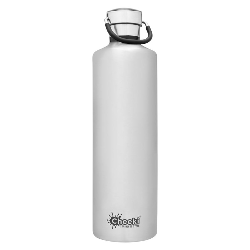 Stainless Steel Insulated Bottle Silver 1L by CHEEKI