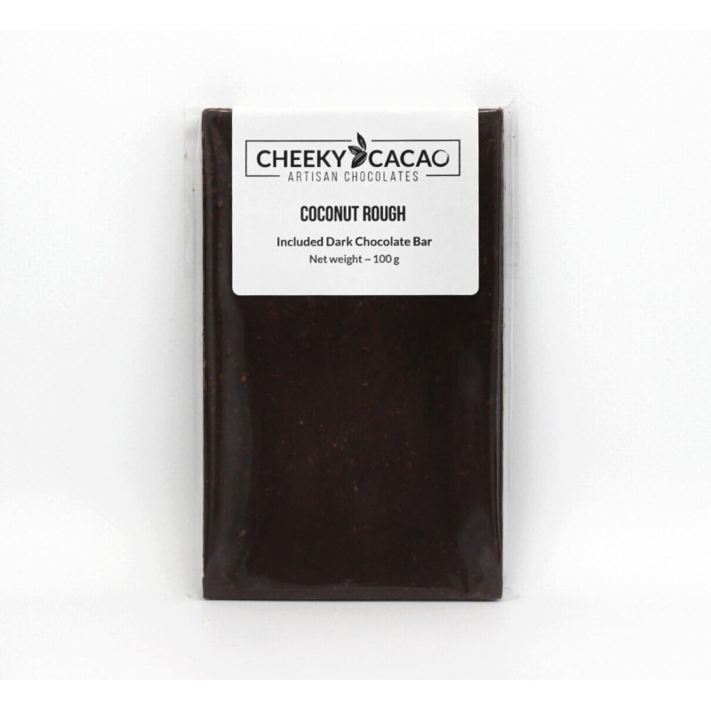 Coconut Rough Dark Chocolate Bar 100g by CHEEKY CACAO