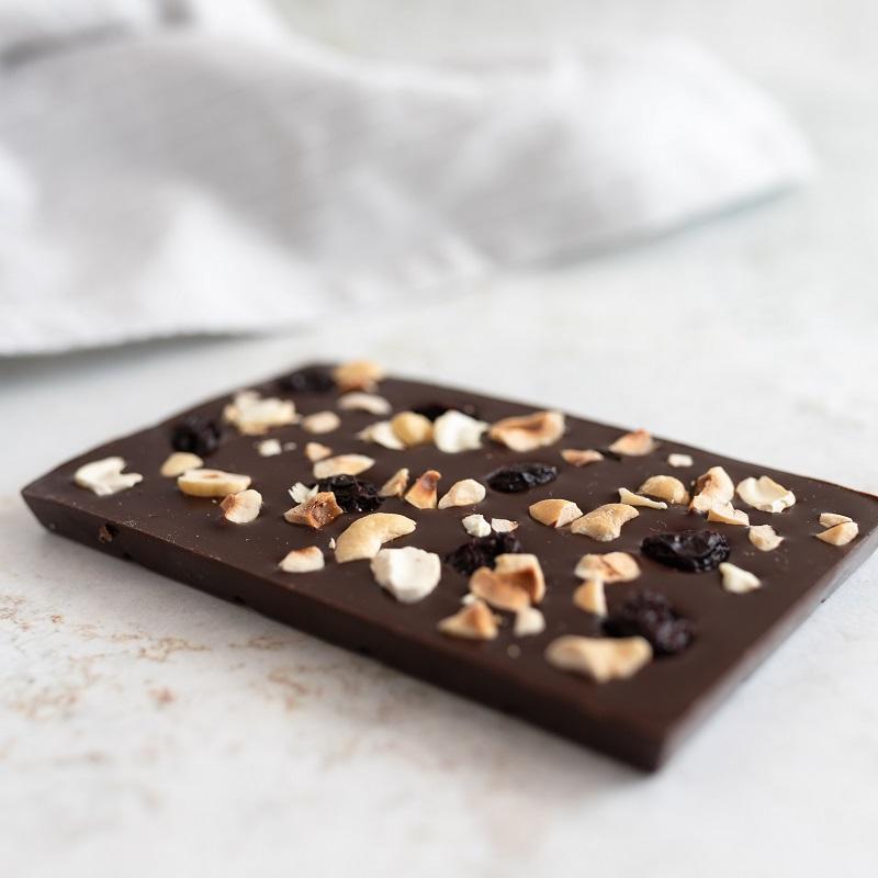 Fruit & Nut Topped Dark Chocolate Bar 100g by CHEEKY CACAO