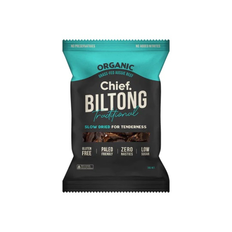 Grass Fed Biltong Traditional 30g by CHIEF NUTRITION