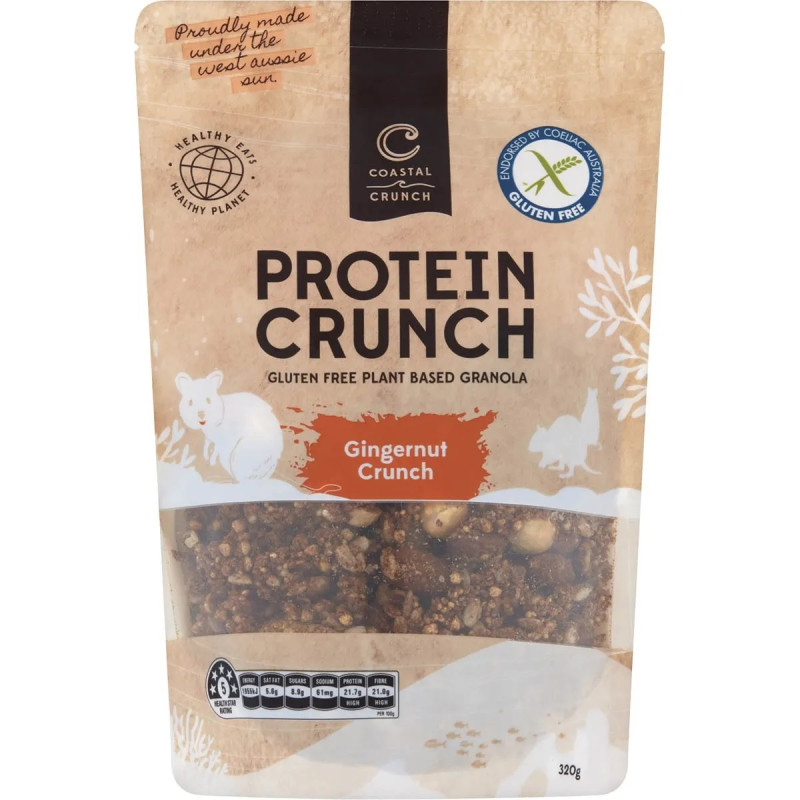 Protein Crunch Granola - Gingernut Crunch 320g by COASTAL CRUNCH