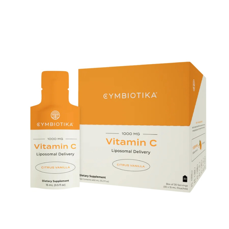 Liposomal Vitamin C 100mg (30 x 15ml Pouches) by CYMBIOTIKA