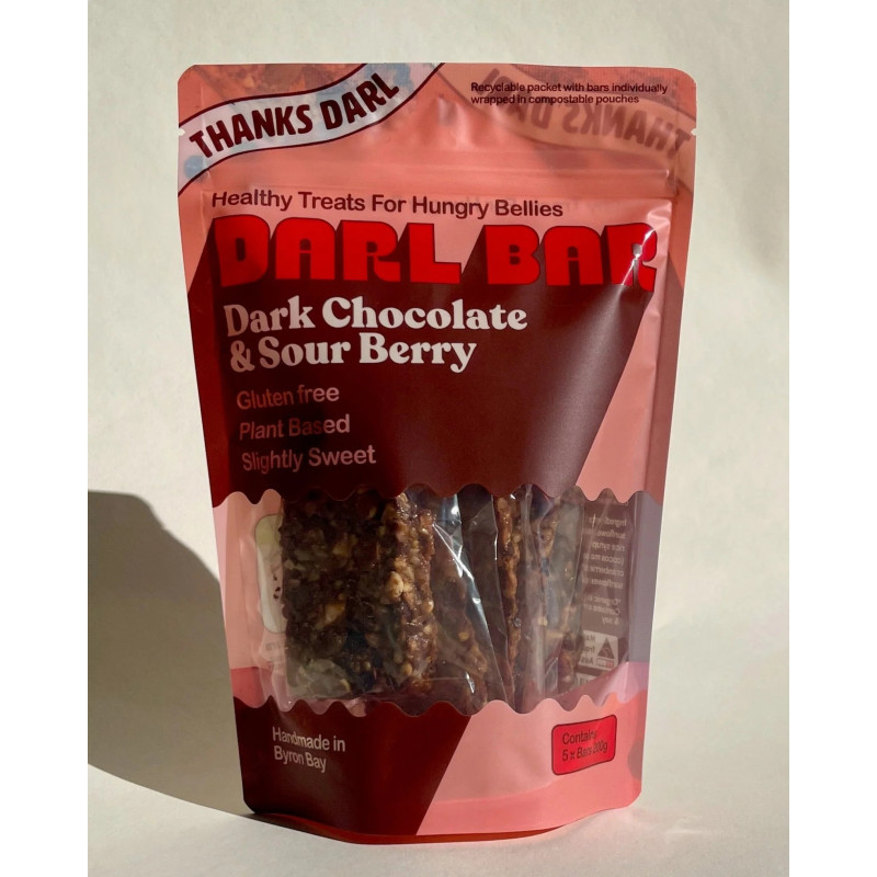 Dark Chocolate & Sour Berry (5x40g) by DARL BAR