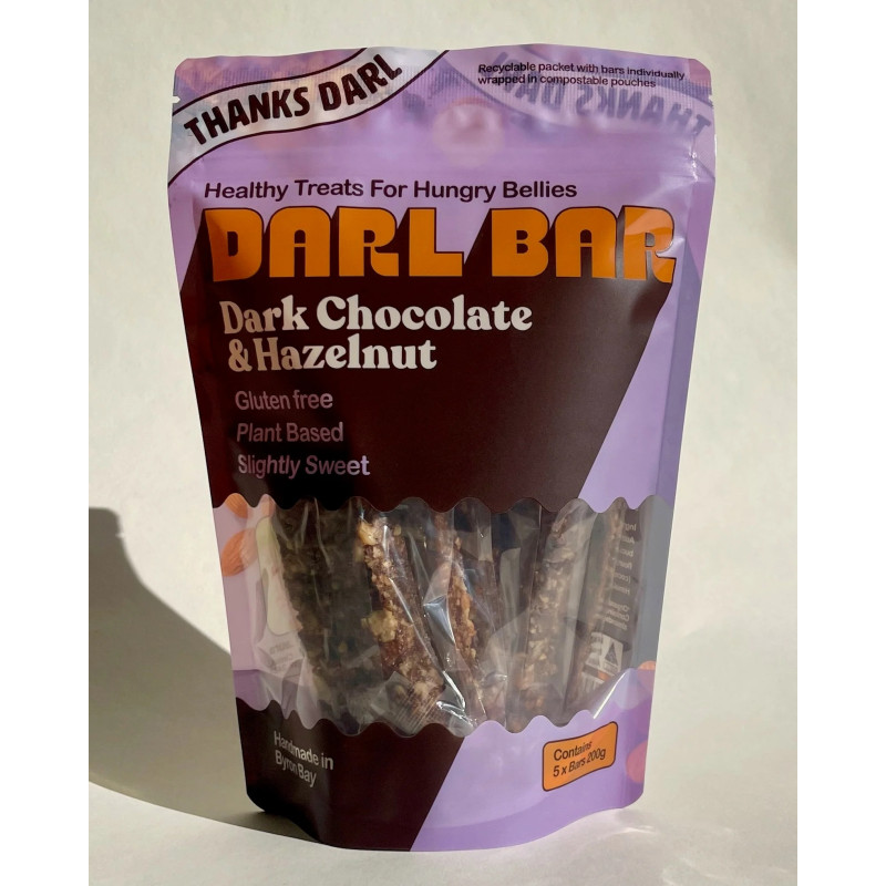 Dark Chocolate & Hazelnut Bar (5x40g) by DARL BAR