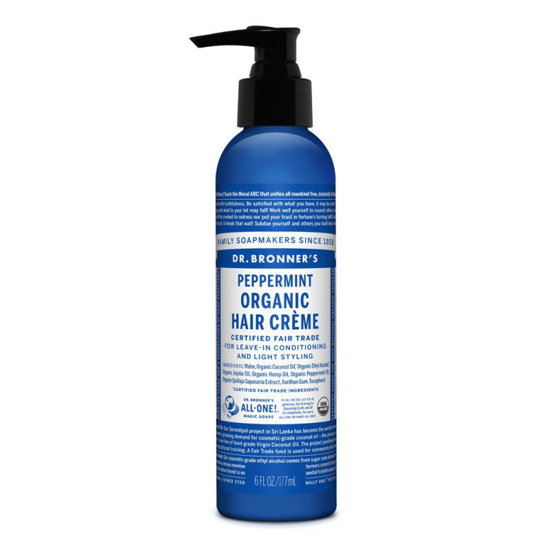 Organic Hair Creme Peppermint 177ml by DR BRONNER'S