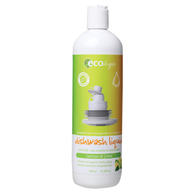 Lemon & Lime Dishwash Liquid 500ml by ECOLOGIC