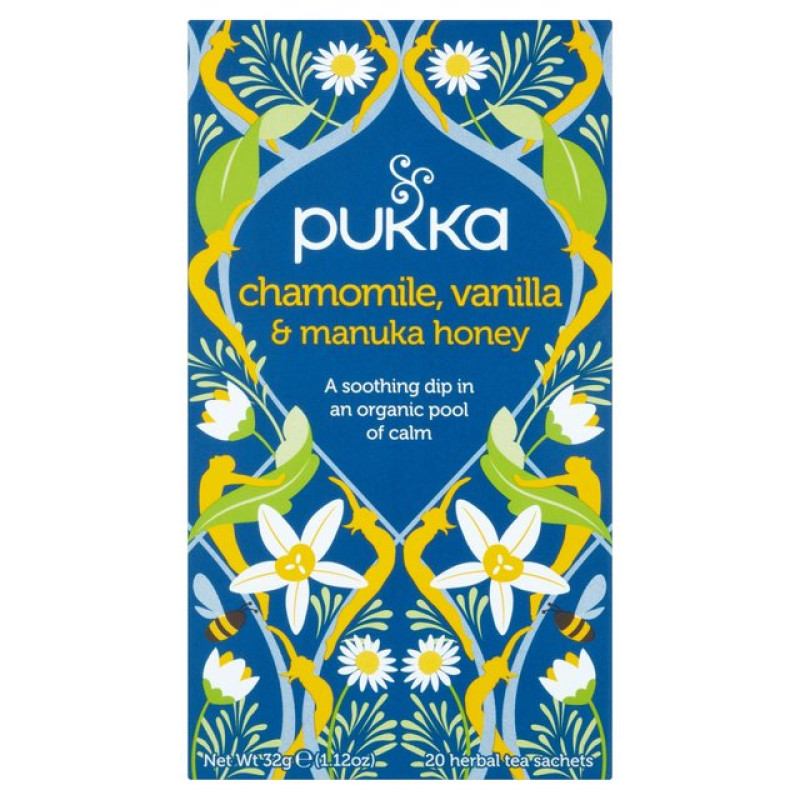 Chamomile, Vanilla & Manuka Honey Tea Bags (20) by PUKKA