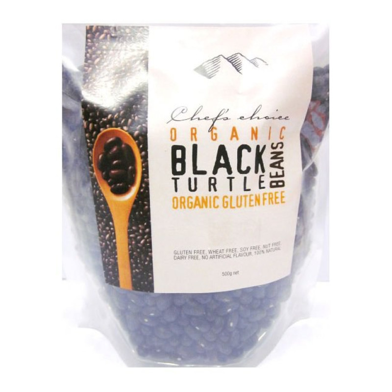 Organic Black Turtle Beans 500g by CHEF'S CHOICE