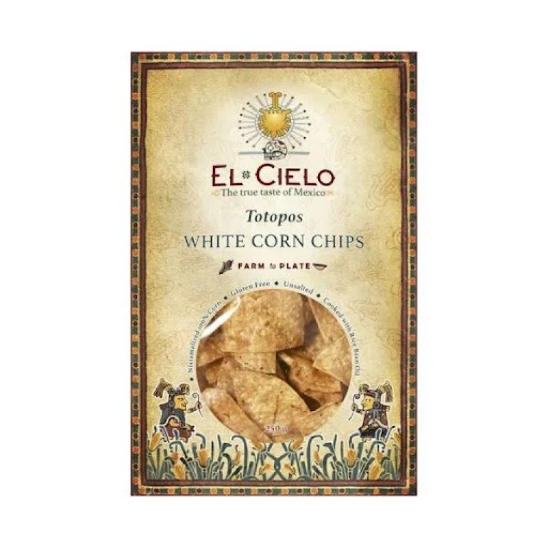 White Corn Tortilla Chips 250g by EL CIELO