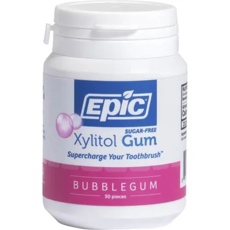 Xylitol Chewing Gum Bubblegum 50 Pieces by EPIC