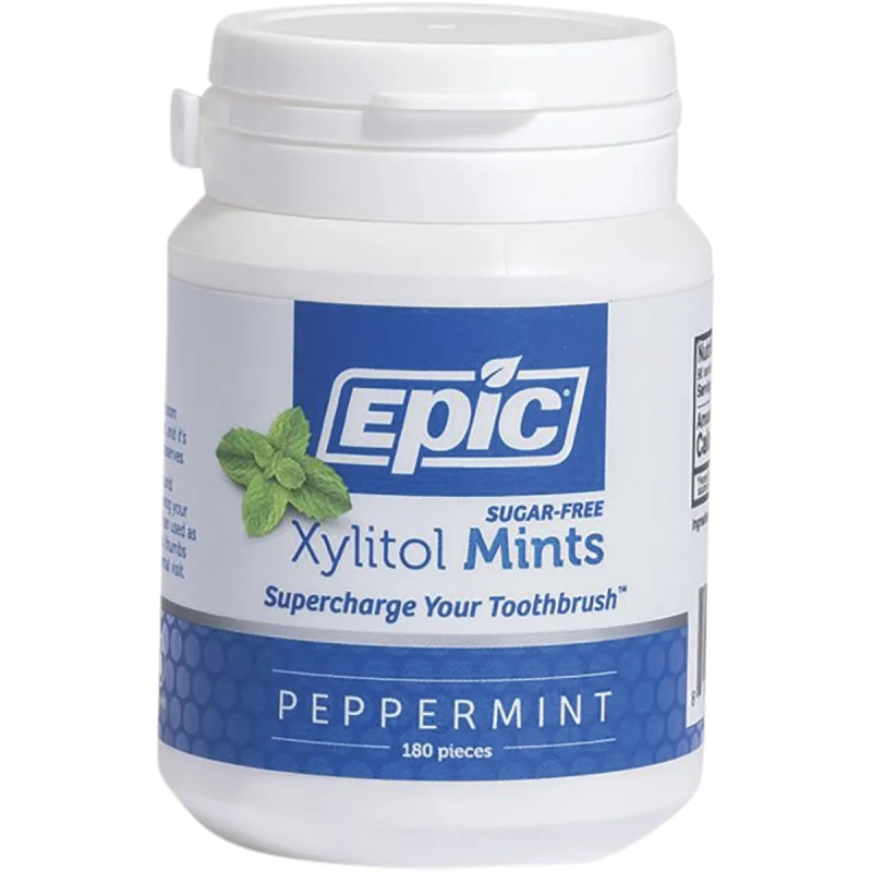 Xylitol Sweetened Peppermint Mints 180 Pieces by EPIC