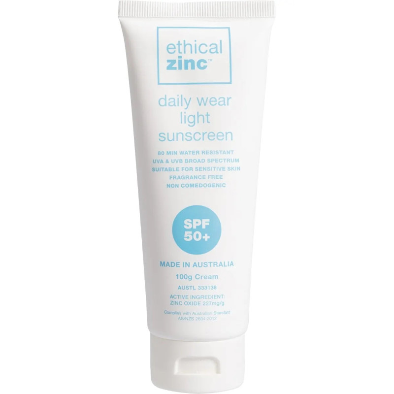 Daily Wear Light Sunscreen SPF50+ 100g by ETHICAL ZINC