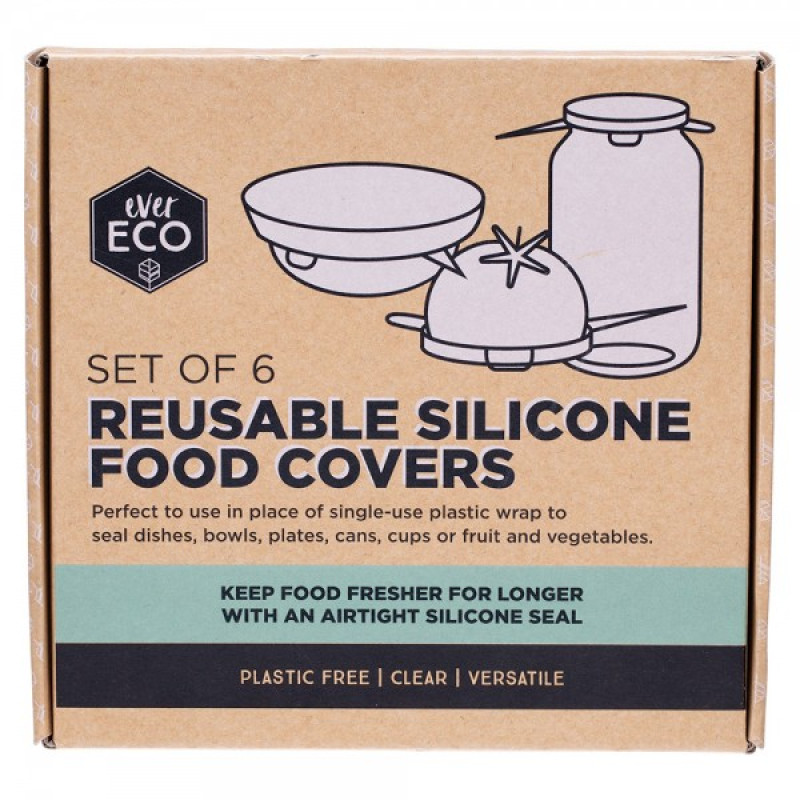 Reusable Silicone Food Covers (6) by EVER ECO