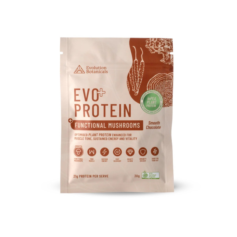 Evo Protein Functional Mushrooms - Smooth Chocolate 30g by EVOLUTION BOTANICALS