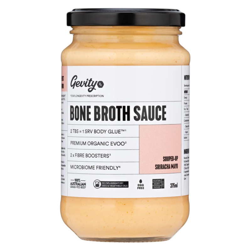 Bone Broth Sauce - Souped Up Sriracha Mayo 375ml by GEVITYRX