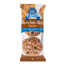 Chocolate Chip Biscuits 48g (2 Pack) by GLORIOUSLY FREE OATS