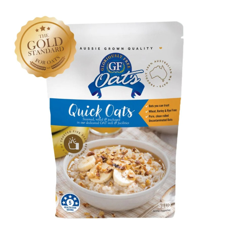 Uncontaminated Rolled Quick Oats 500g by GLORIOUSLY FREE OATS