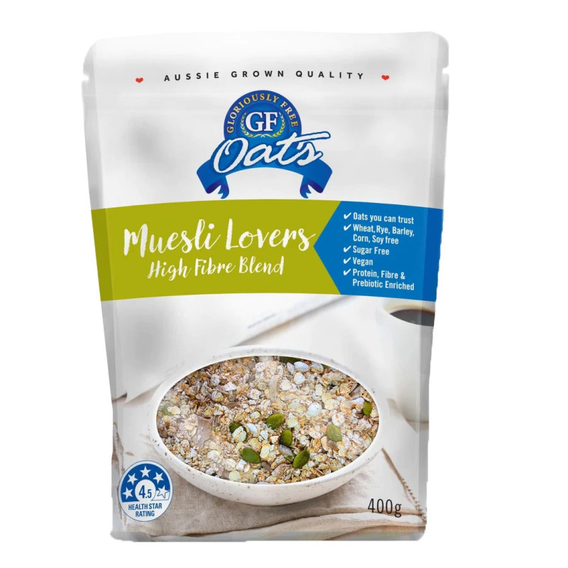 Muesli Lovers High Fibre Blend 400g by GLORIOUSLY FREE OATS