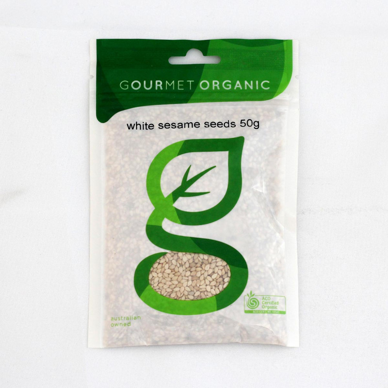 Organic White Sesame Seeds 50g by GOURMET ORGANIC HERBS