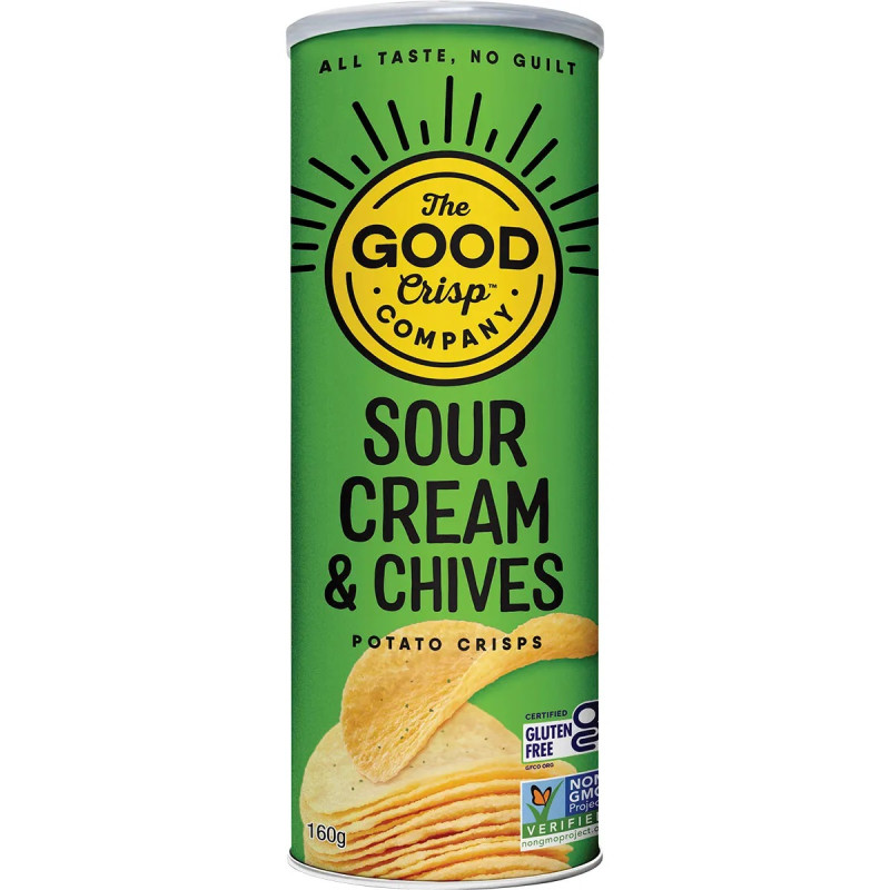 Potato Crisps Sour Cream & Chives 160g by THE GOOD CRISP COMPANY