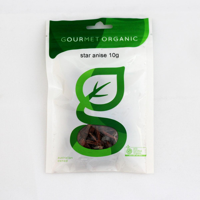 Organic Star Anise Whole 10g by GOURMET ORGANIC HERBS